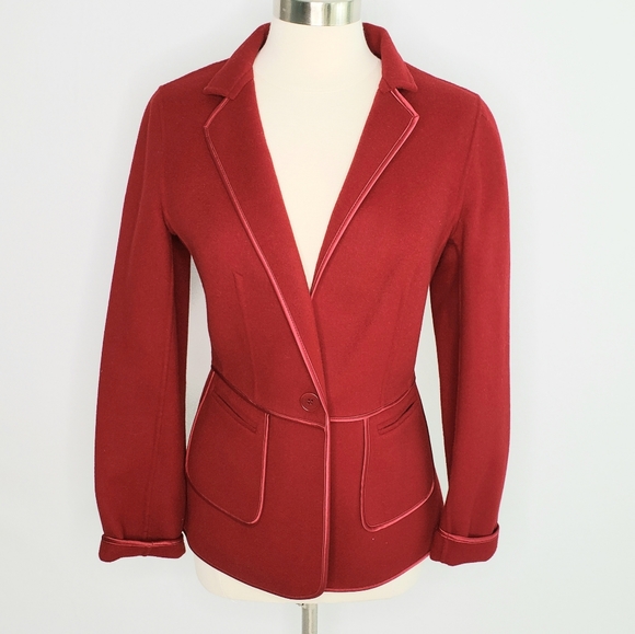 Talbots Red Wool Jacket - Picture 1 of 3